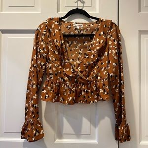 Super cute patterned going out shirt